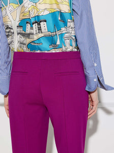 CHARLOTTE BOYFRIEND PANT STRETCH CREPE MAGENTA
