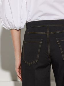 JANE FLARE LEG ORGANIC COTTON JEAN PANT BLACK