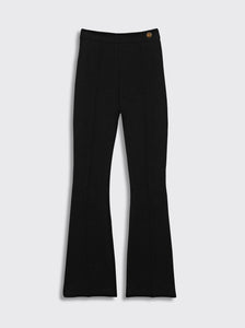 LOLA PANT IN STRETCH JACKY CROPPED FLARE - BLACK