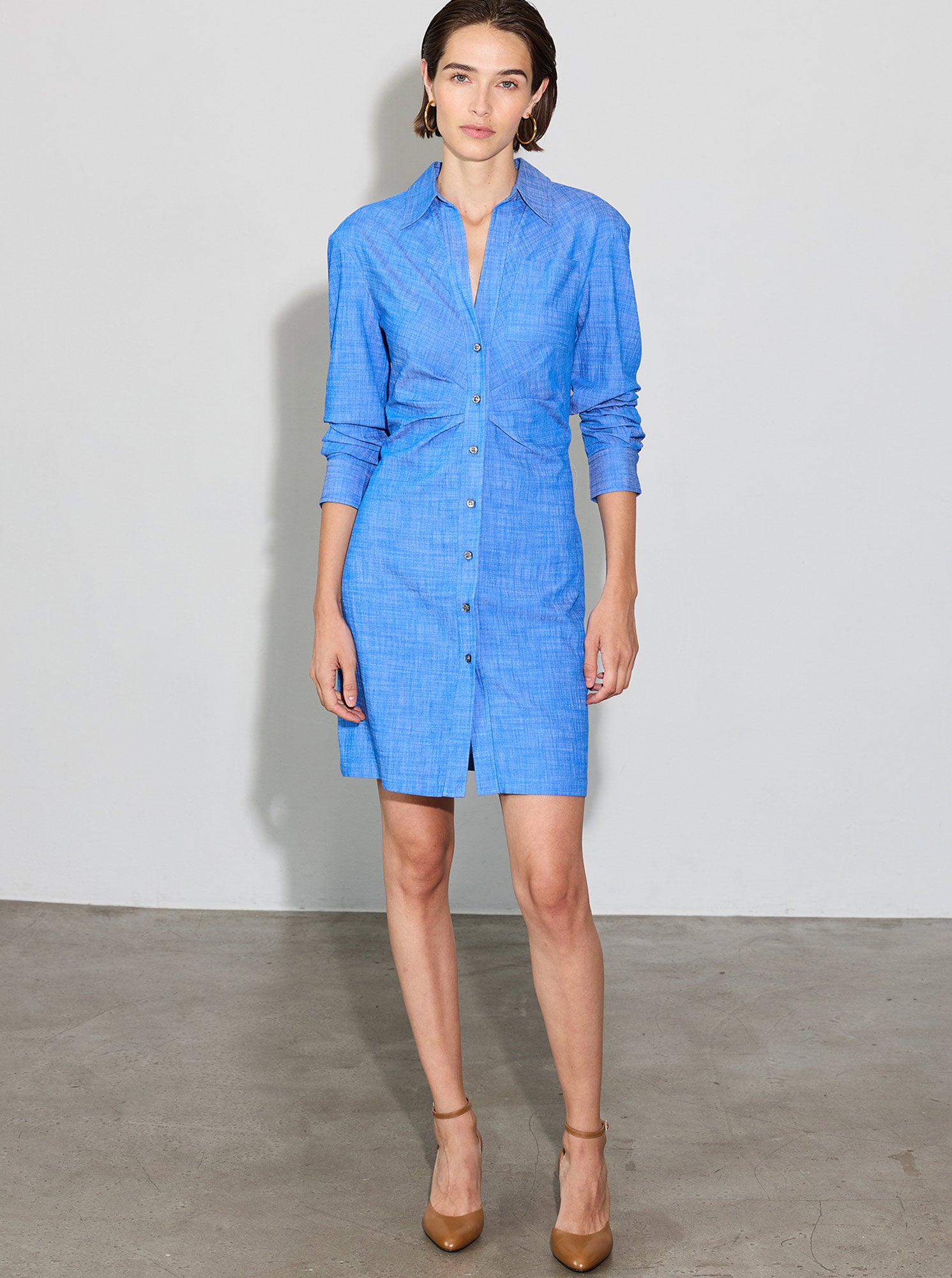 ODETTE Stretch Denim shirtdress Blue Indigo 46 IT-10 US / Indigo