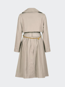 NINA TRENCH IN TECHNICAL TWILL TAUPE