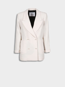 VITTORIA DOUBLE CREPE JACKET IVORY