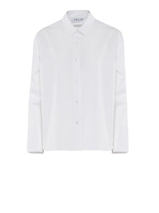 SIRENE POPLIN SHIRT MILANO SILK BACK WHITE