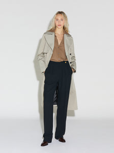NINA TRENCH IN TECHNICAL TWILL TAUPE