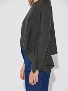 HELOISE MERINO WOOL SWEATER ARMY