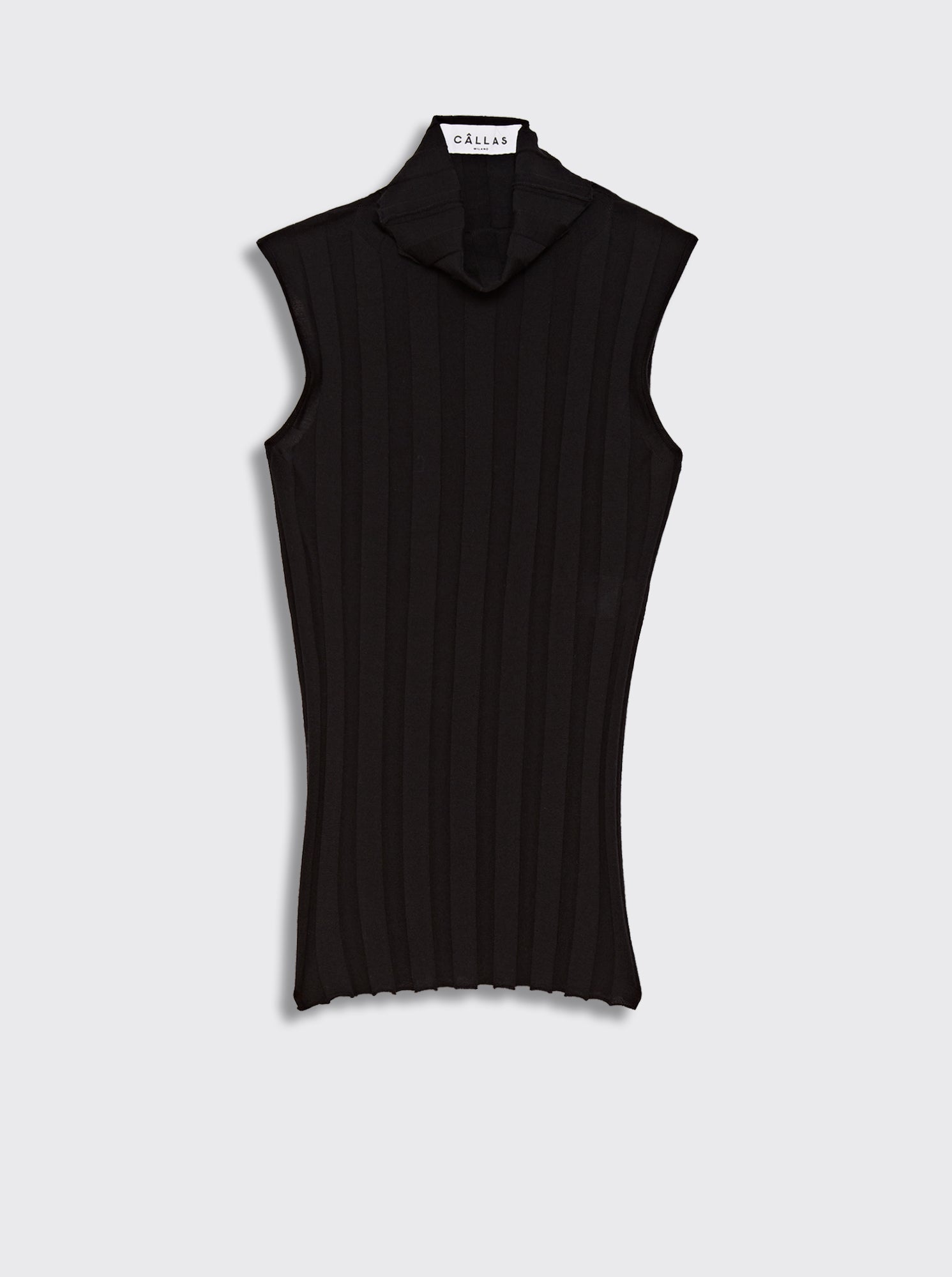 ROMY Sleeveless Turtleneck in Black - Main Image