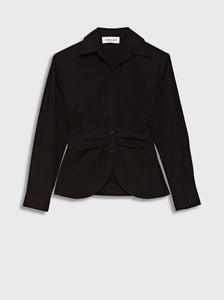 SIERRA SHIRT IN STRETCH POPLIN BLACK