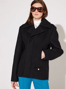 FRANKE - ZIPPER FRONT MOTO JACKET BLACK